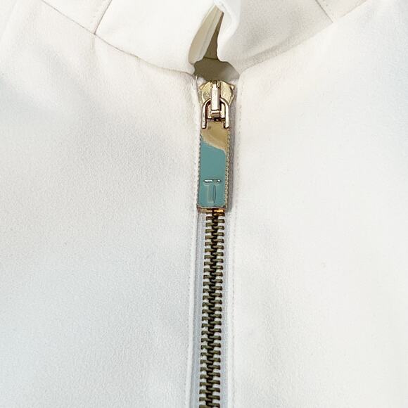 Ted Baker London Lydiah Crepe Ruffle Bomber Jacket Ivory size 2 - Picture 8 of 11